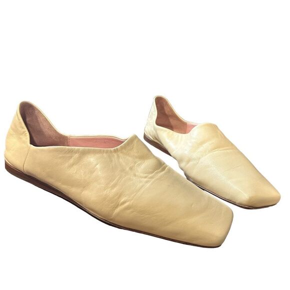 REVOLVE Mansur Gavriel Square Toe Leather Loafers - Crema - Picture 5 of 14